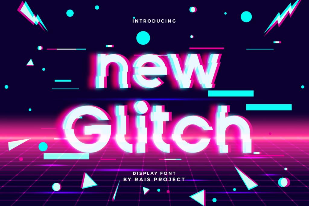 New Glitch Demo Font website image