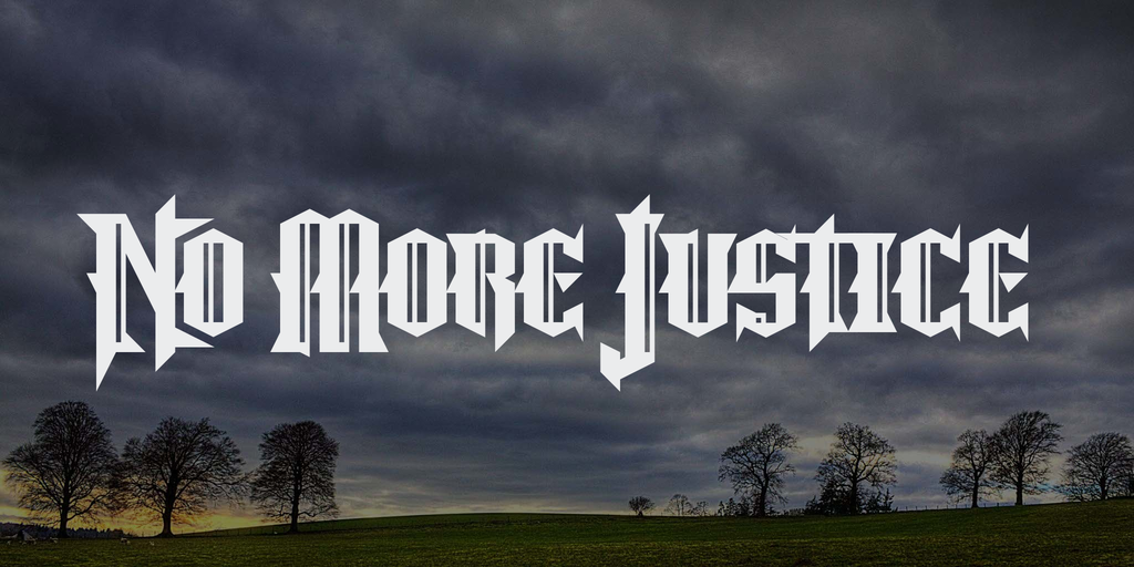 No More Justice Font website image
