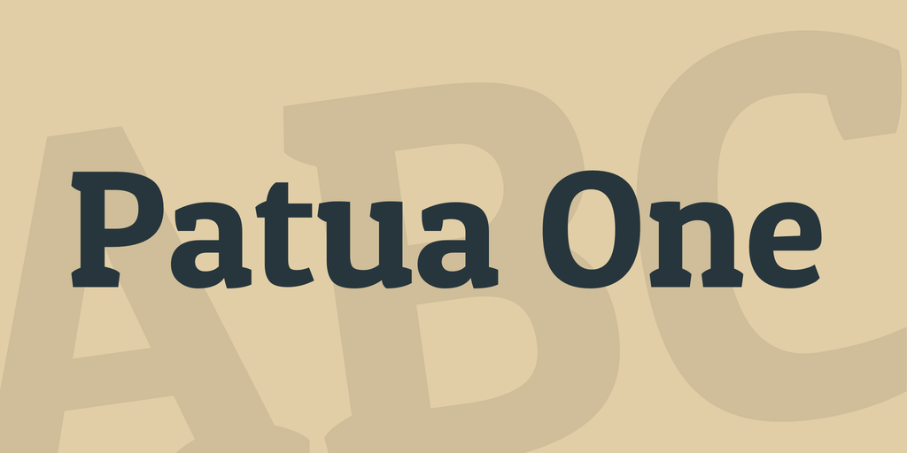 Patua One Font website image