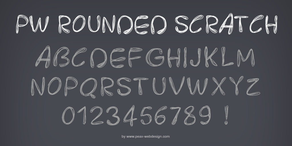 PWRoundedScratch Font website image