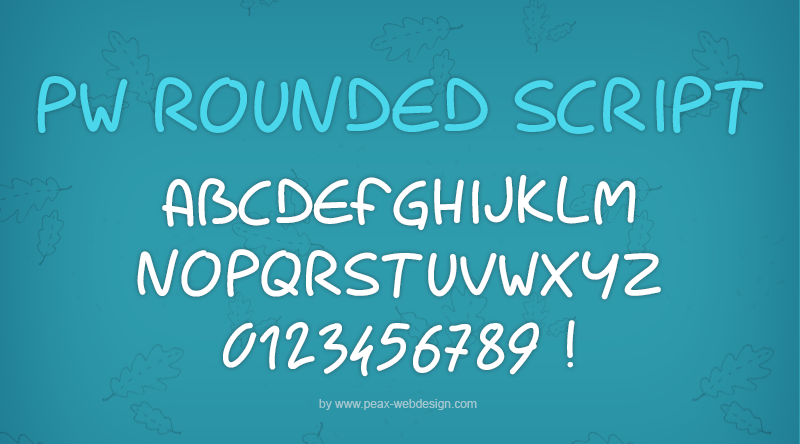 PWRoundedScript Font website image
