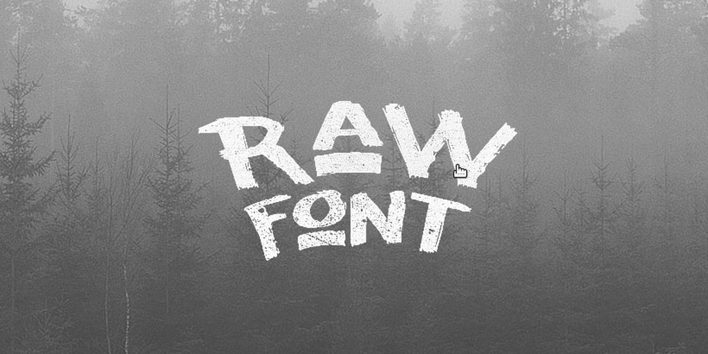 Raw Font website image