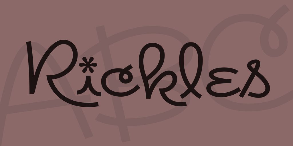 Rickles Font website image