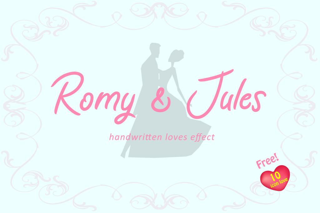 Romy & Jules Font website image