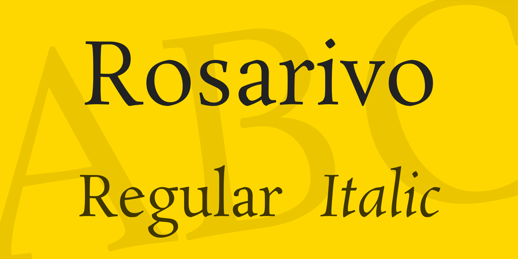 Rosarivo Font Family website image