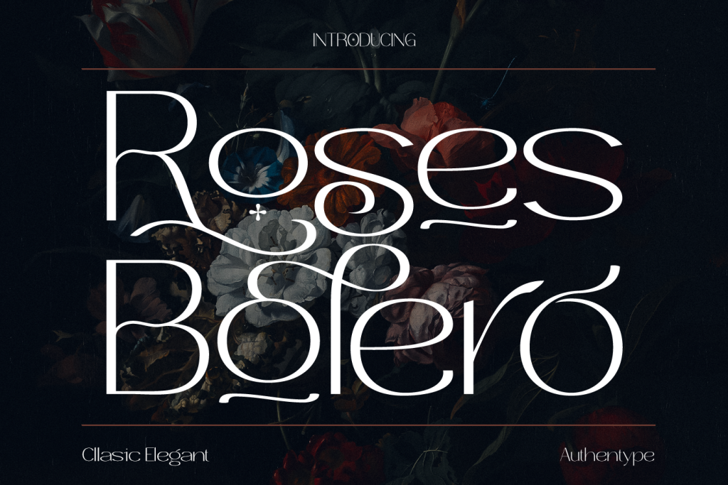Roses Bolero Demo Font website image