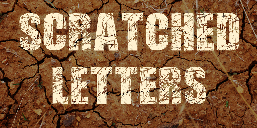 Scratched Letters Font website image