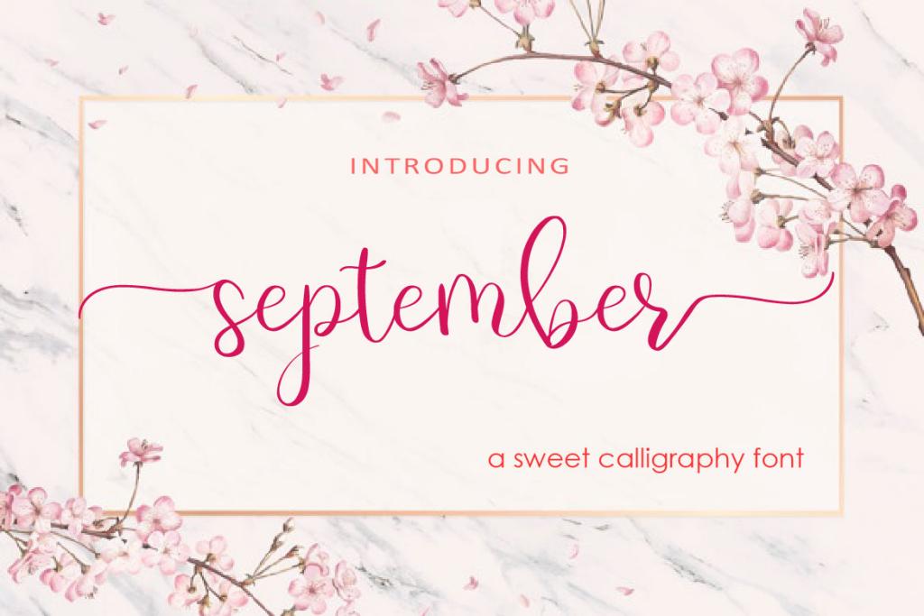 september Font website image