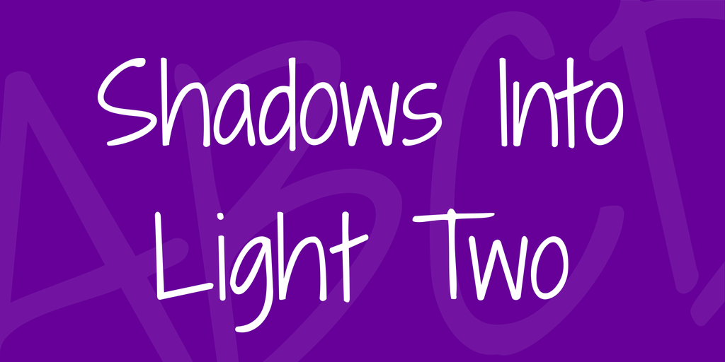 Shadows Into Light Two Font website image