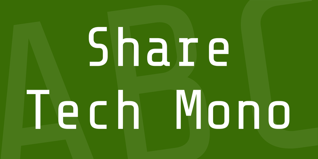 Share Tech Mono Font website image