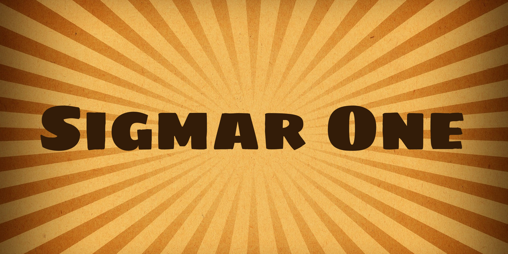 Sigmar One Font website image