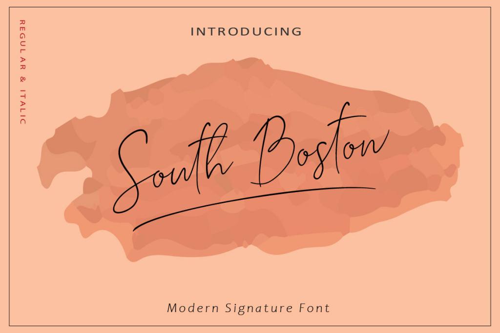 South Boston Font website image