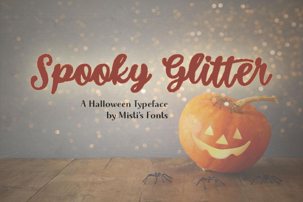 Spooky Glitter Font website image