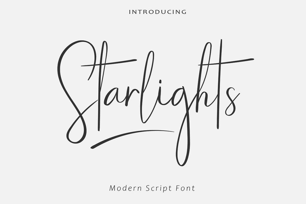 Starlights Font website image