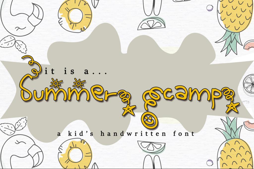 Summer Camp Font website image