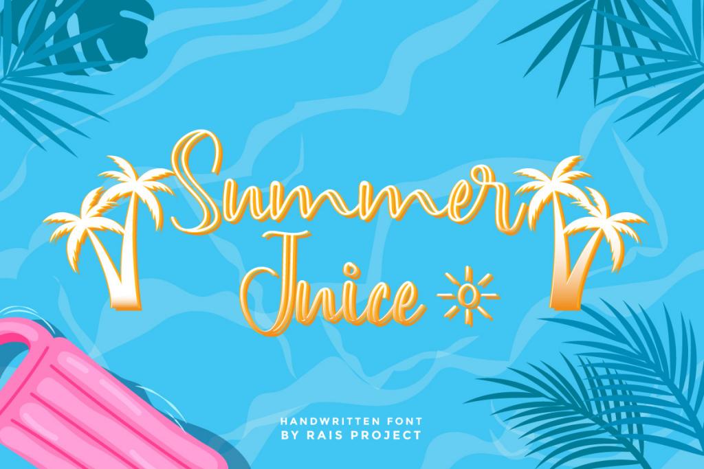 Summer Juice Demo Font website image