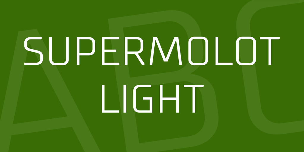 Supermolot Light Font website image
