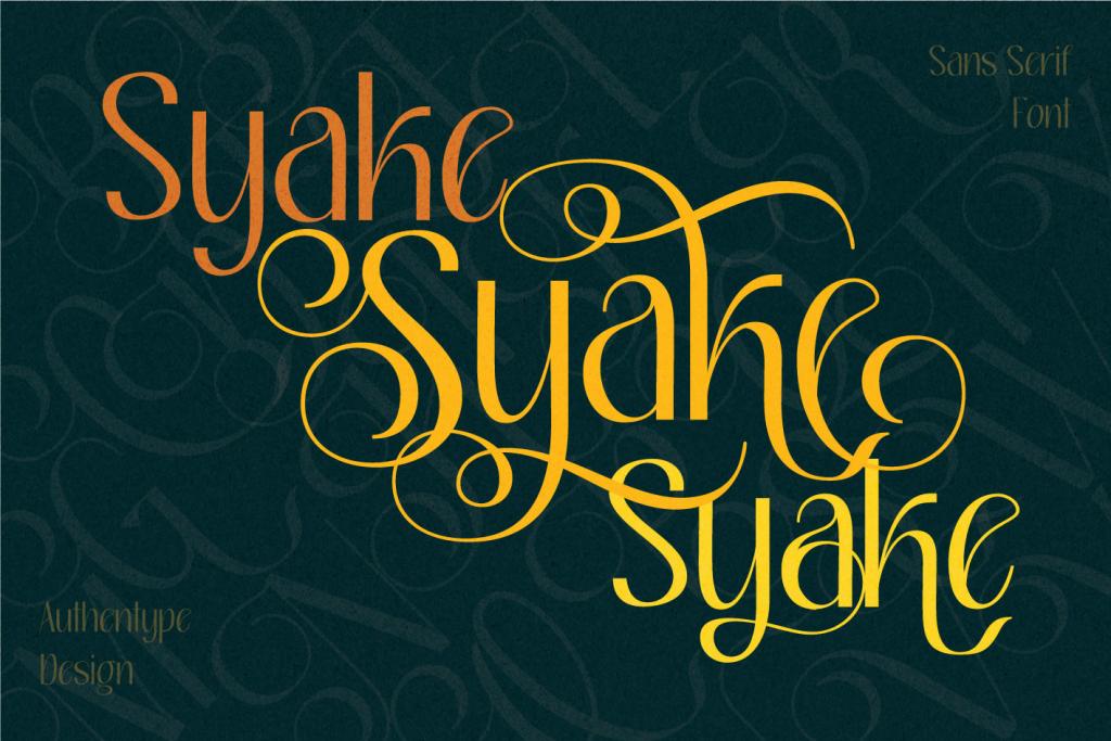 Syake Demo Font website image