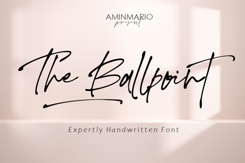 The Ballpoint Font website image