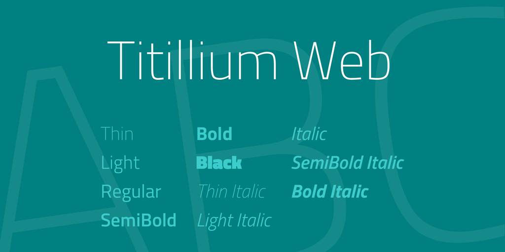 Titillium Web Font Family website image