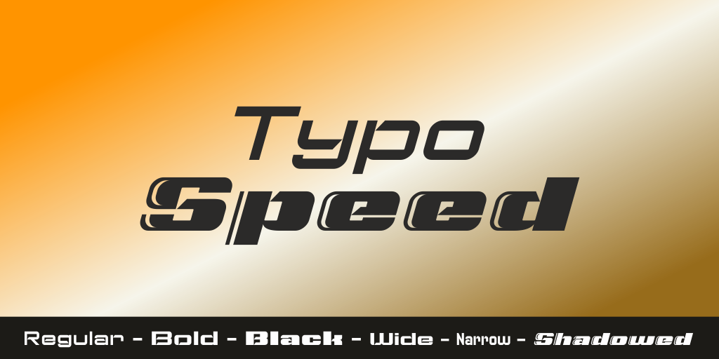Typo Speed Demo Font Family website image