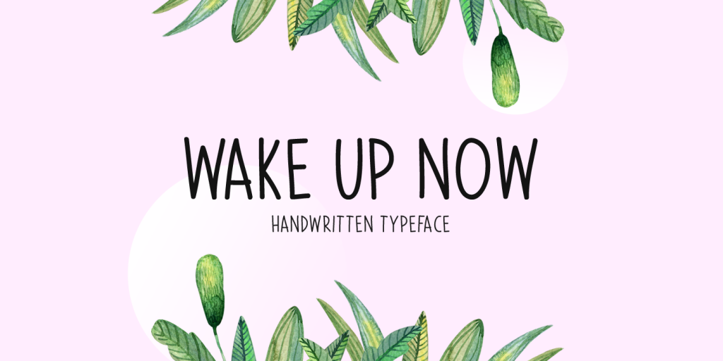 Wake Up Now Font website image
