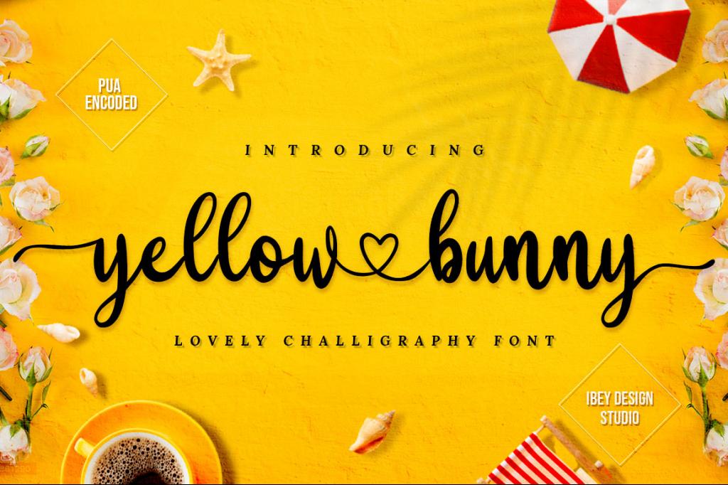 Yellow Bunny Font website image