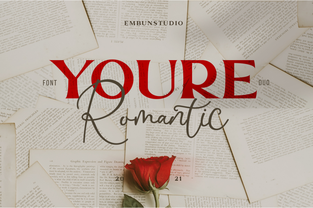 Youre Romantic Font Family website image
