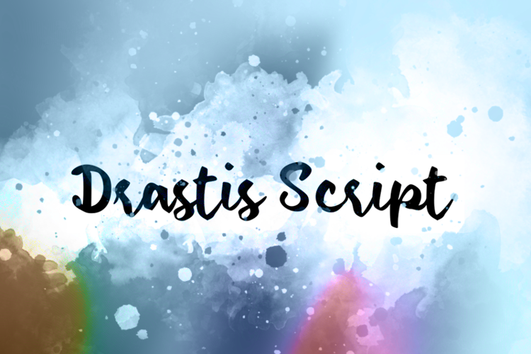 d Drastis Script Font website image