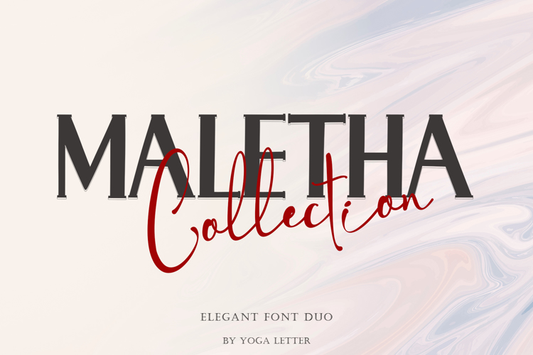 MALETHA Collection Font website image