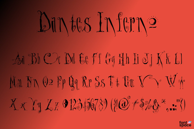 Dantes Inferno Font website image