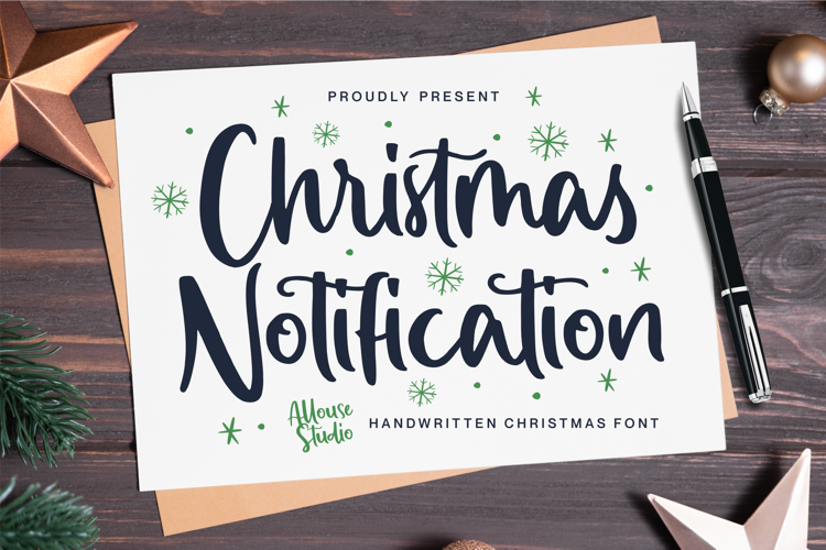 Christmas Notification Font website image