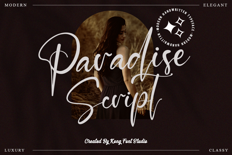 Paradise Script Font website image