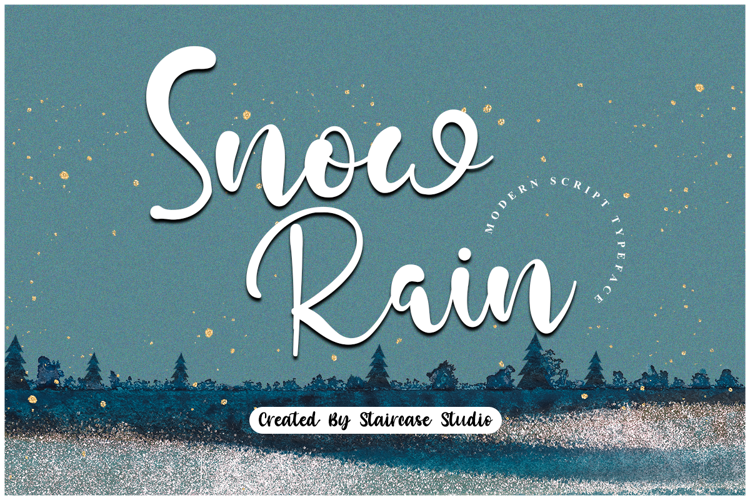 Snow Rain Font website image