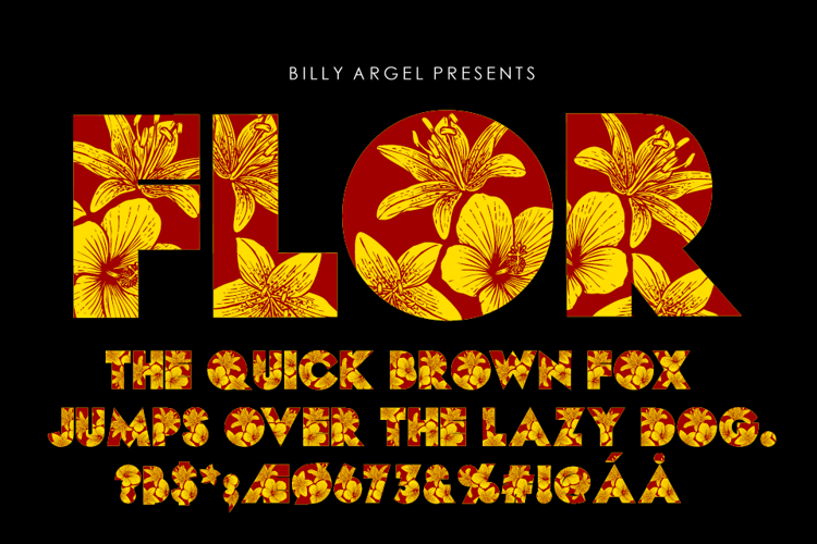 FLOR Font website image