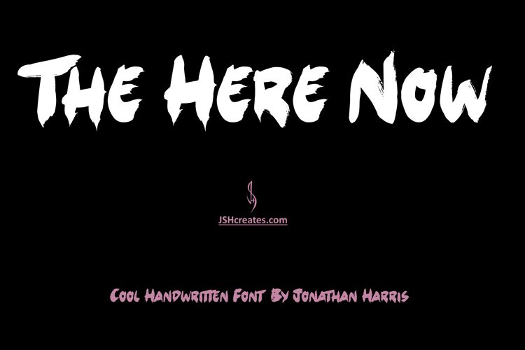 The Here Now Font website image