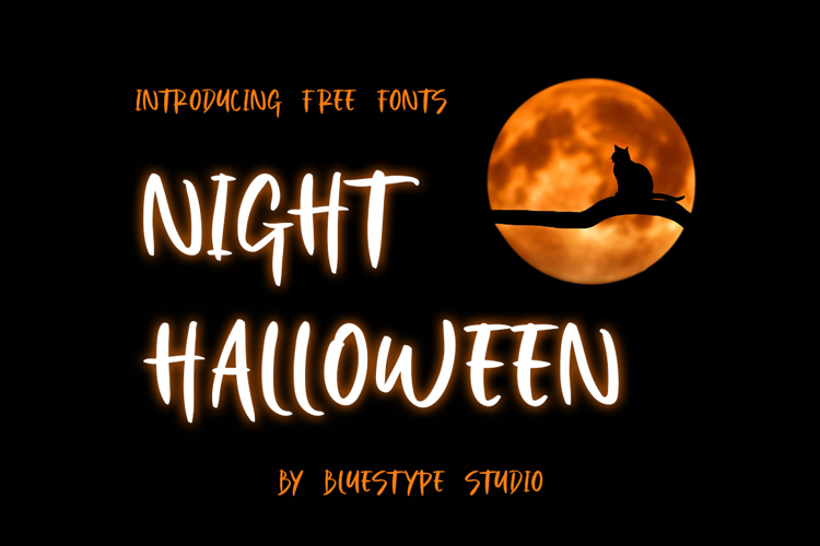 Night Halloween Font website image