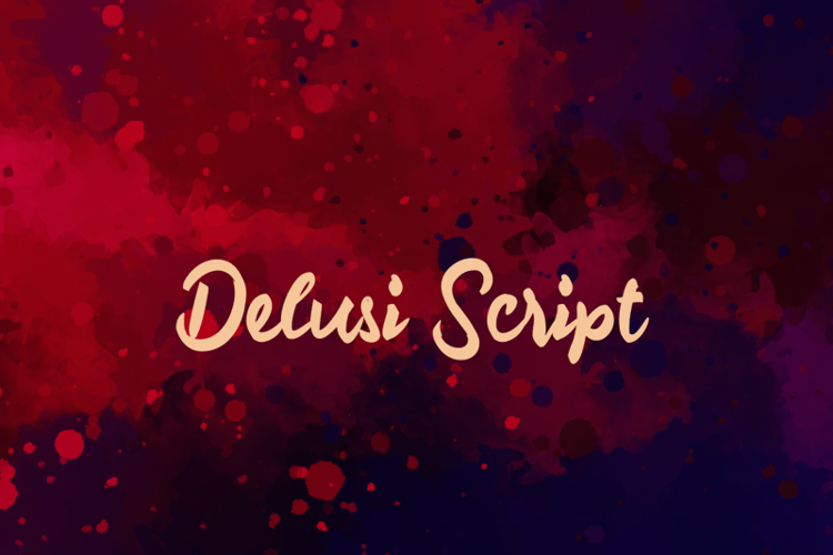 d Delusi Script Font website image