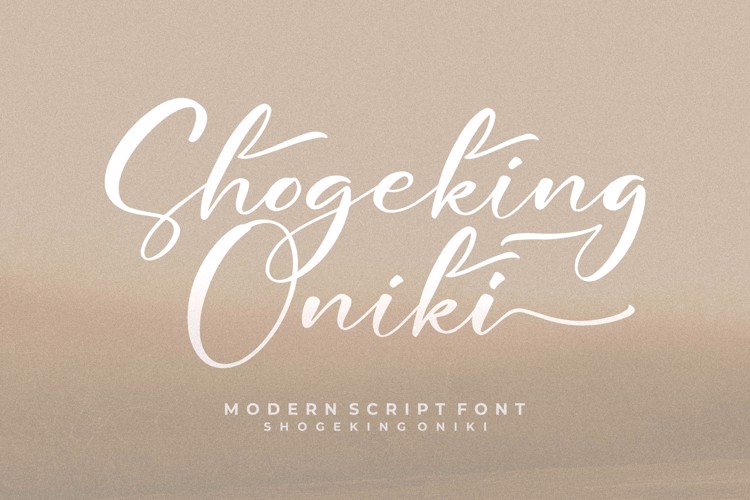 Shogeking Oniki Font website image