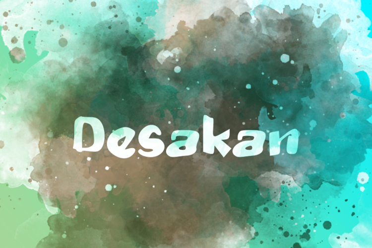 d Desakan Font website image