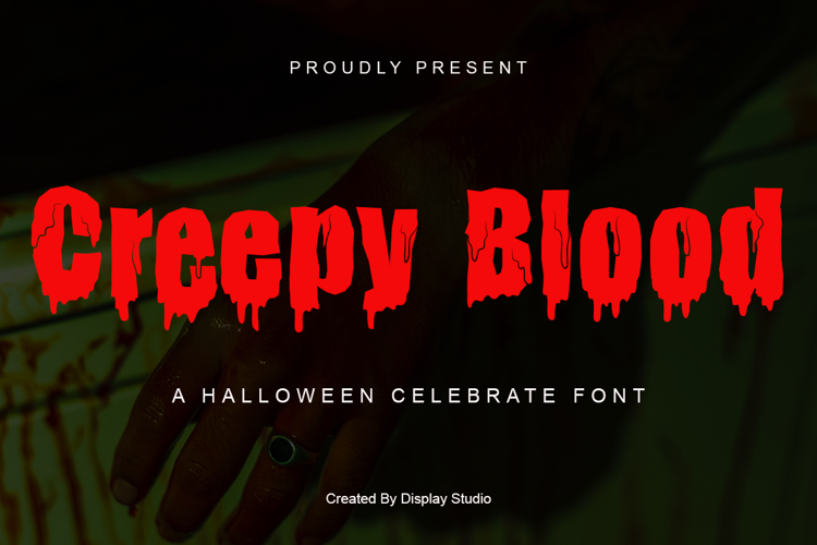 Creepy Blood Font website image