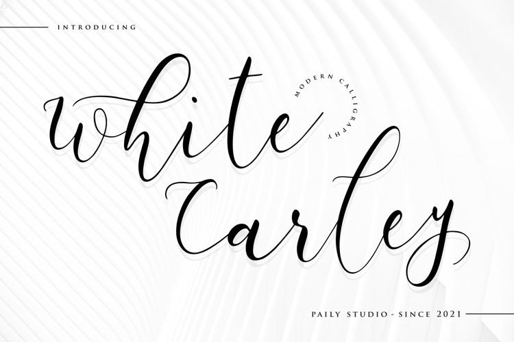 White Carley Font website image