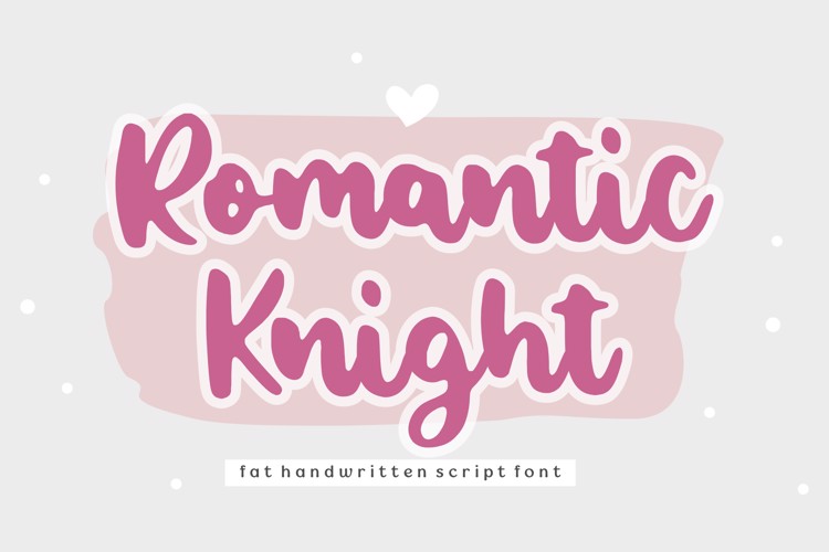 Romantic Knight Font website image