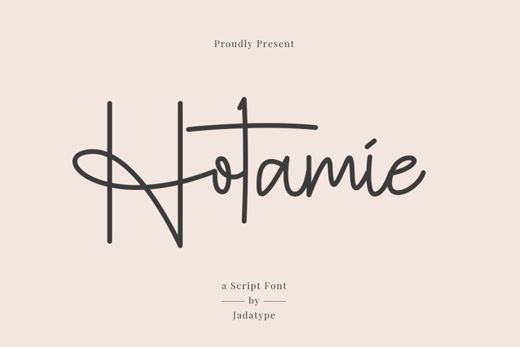 Hotamie Font website image