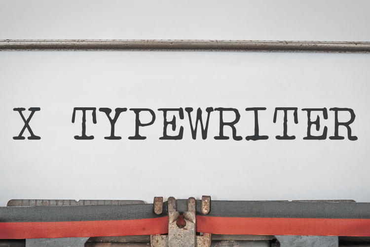 X Typewriter Font website image