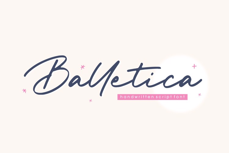 Balletica Font website image