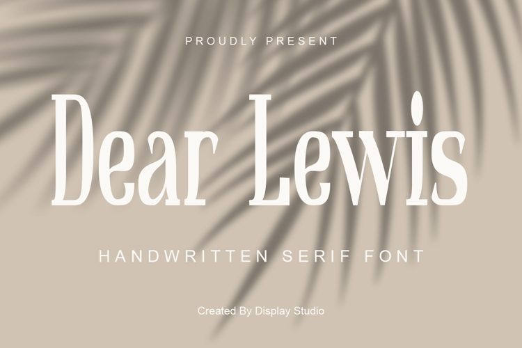Dear Lewis Font website image