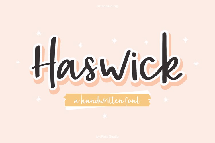 Haswick Font website image