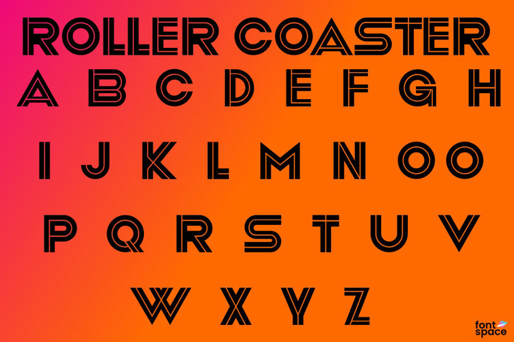 Roller Coaster Font website image
