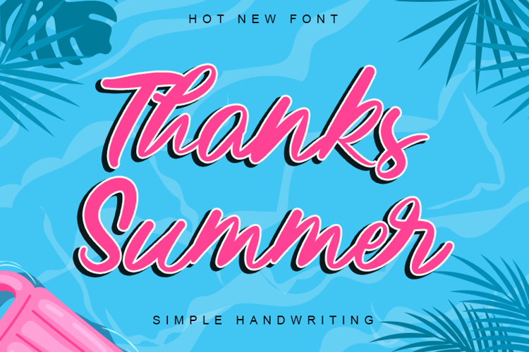 Thanks Summer – Font website image